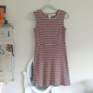 THML Stripe Dress Sleeveless Blue and Red Size Small
